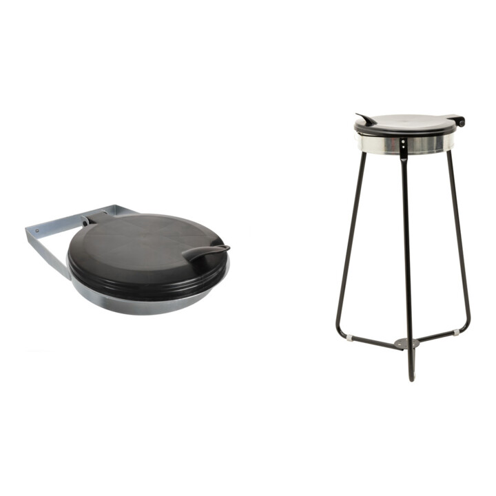 Set STIER Support sac poubelle mural noir pour 120 l + STIER Support sac poubelle noir pour 120 l