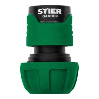 Set STIER Schlauchverbinder Wasserstop 16-19mm (5/8-3/4 Zoll) + flexibler Gartenschlauch Premium 15m bis 30m