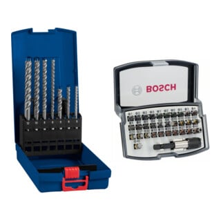 Set Bosch EXPERT SDS plus-7X Hammerbohrer-Set + Bosch 32tlg. Schrauberbit-Set
