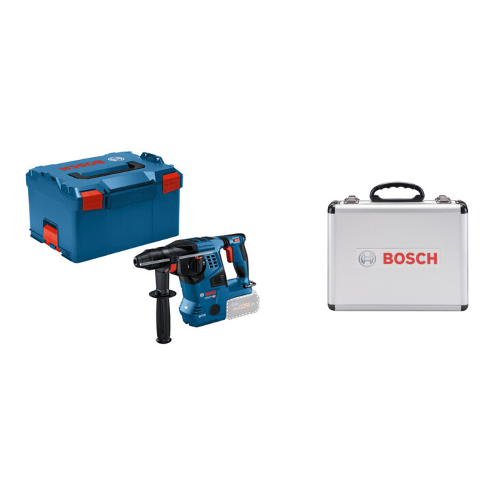 Set Bosch Akku-Bohrhammer mit SDS plus GBH 18V-28 C, L-BOXX 238 + 11-tlg SDS plus-1 Hammerbohrer- und Meißel-Set