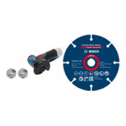 Set Bosch Meuleuse d’angle sans fil GWS 12V-76 + Bosch EXPERT Disque multi-usages en carbure