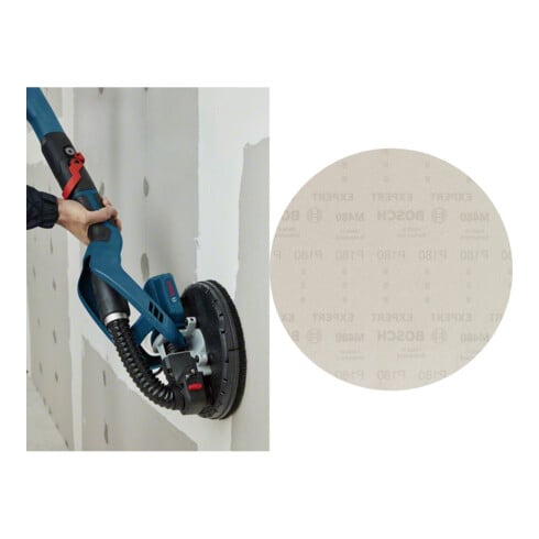 Set Bosch Ponceuse à plâtre GTR 55-225 + Bosch EXPERT M480 Filet abrasif