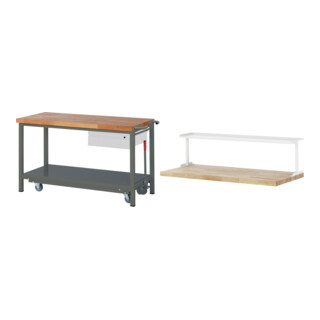 Set STIER Werkbank Premium mit abs. Fahrgestell und 1 Schublade BxTxH...