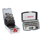 Set Bosch Metallspiralbohrer HSS-Set PointTeQ + Bosch 32tlg. Schrauberbit-Set