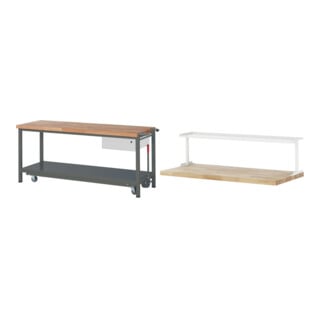 Set STIER Werkbank Premium mit abs. Fahrgestell und 1 Schublade BxTxH...