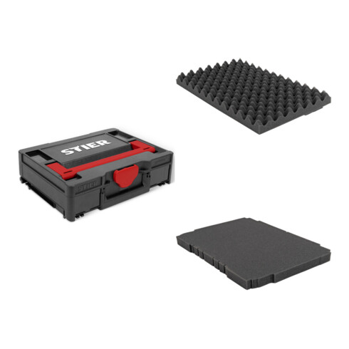 Set STIER Systainer³ I Black Edition + Bodenpolster für Systainer³, T-Loc, Classic + Deckelpolster genoppt für Systainer³, T-Loc, Classic