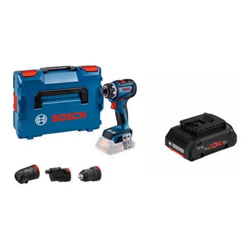 Set Bosch Akku-Bohrschrauber GSR 18V-90 FC, L-BOXX 136 + Akkupack ProCORE 18 Volt, 4,0 Ah