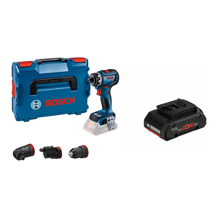 Set Bosch Akku-Bohrschrauber GSR 18V-90 FC, L-BOXX 136 + Akkupack ProCORE 18 Volt, 4,0 Ah