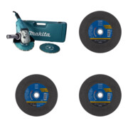 Set MAKITA Winkelschleifer GA9020RFK3 + Pferd Trennscheibe EHT 230-1,9 PSF STEEL + Pferd TOOLS Trennscheibe EHT 230x1,9x22,23 mm gerade Universallinie PSF STEELOX für Stahl/Edelstahl + Pferd TOOLS Trennscheibe EHT 230x3,0x22,23 mm gerade Universallinie PS