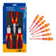 VDE-Zangenset Sicherheit 3-tlg. Knipex + Wera 160 iSS/7 Schraubendrehersatz Kraftform Plus Serie 100. Mit reduziertem Klingen- und Griffdurchmesser, 7-teilig-1