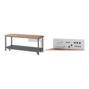 Set STIER Werkbank Premium mit abs. Fahrgestell und 1 Schublade BxTxH...