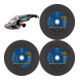 Set Metabo WE 26 230 MVT Quick * Winkelschleifer + Pferd Trennscheibe EHT 230-1,9 PSF + Pferd TOOLS Trennscheibe EHT 230x1,9x22,23 mm gerade Universallinie PSF STEELOX + Pferd TOOLS Trennscheibe EHT 230x3,0x22,23 mm gerade Universallinie PSF STEEL