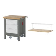Set STIER Werkbank Premium mit abs. Fahrgestell und 3 Schubladen BxTxH...