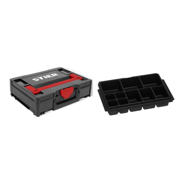 Set STIER Systainer³ I Black Edition + Systainer-Tiefzieheinsatz mit 10 Fächern