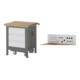 Set STIER Werkbank Premium mit abs. Fahrgestell und 3 Schubladen BxTxH...