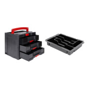 Set STIER Sortainer T-Loc IV/3 BLACK-Edition + Werkzeugeinsatz für Systainer II + III T-Loc