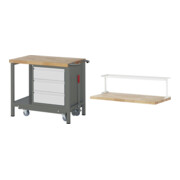 Set STIER Werkbank Premium mit abs. Fahrgestell und 3 Schubladen BxTxH...