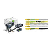 Set Festool Akku-Pendelstichsäge PSBC 420 HPC 4,0 EBI-Plus CARVEX + Stichsägeblatt-set STS-Sort/25 W