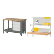 Set STIER Werkbank Premium mit abs. Fahrgestell und 3 Schubladen BxTxH...