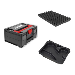 Set STIER Systainer³ II Black Edition + Deckelpolster genoppt + Systainer-Tiefzieheinsatz
