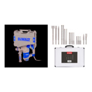 Set DeWalt Kombihammer SDS-plus 30 mm 950 Watt D25333K-QS + Stier SDS-Plus Bohrer & Meißelsatz, 17-teilig