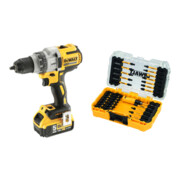 Set DeWalt Bohrschrauber (BL) 18 V / 5 Ah - DCD991P2-QW + Bit-Set 31-tlg. schlagfest
