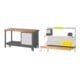Set STIER Werkbank Premium mit abs. Fahrgestell und 3 Schubladen BxTxH...