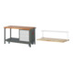 Set STIER Werkbank Premium mit abs. Fahrgestell und 3 Schubladen BxTxH...