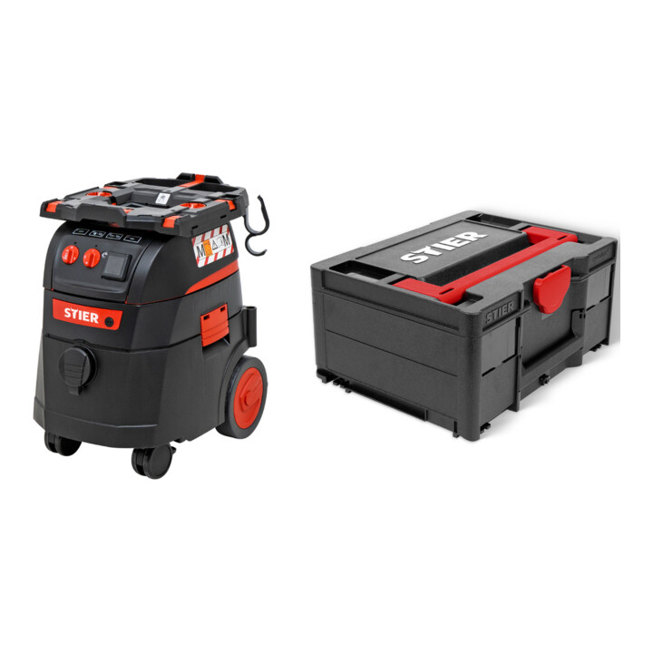 Set STIER Nass-Trockensauger ABS-35M Premium 1400 W 35 l + Systainer³ II Black Edition