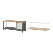 Set STIER Werkbank Premium mit abs. Fahrgestell und 3 Schubladen BxTxH...