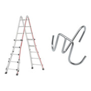 Hymer Teleskopleiter, 4x5 Sprossen inkl GRATIS Eimerhaken