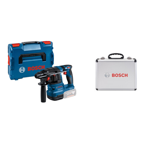 Set Bosch Akku-Bohrhammer mit SDS plus GBH 18V-22, L-BOXX + 11-tlg SDS plus-1 Hammerbohrer- und Meißel-Set