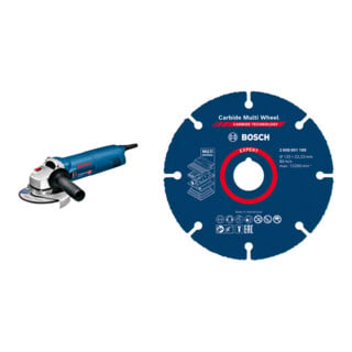 Set Bosch Winkelschleifer GWS 1400 + EXPERT Carbide Multi Wheel Trennscheibe 125 mm