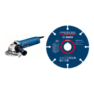 Set Bosch Winkelschleifer GWS 1400 + EXPERT Carbide Multi Wheel Trennscheibe 125 mm