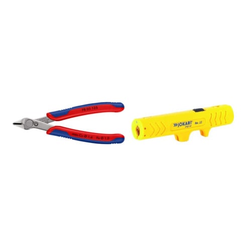 Set Elektronik-Seitenschneider F0 125mm Super Knips + Entmantler No.12 8 -13 qmm