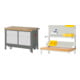 Set STIER Werkbank Premium mit abs. Fahrgestell, 2 Schubladen und 2...