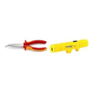 Set Storchschnabelz. VDE geb.200mm m.M.K.Griff + Entmantler No.12 8 -13 qmm