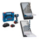 Set Bosch Akku-Drehschlagschrauber GDS 18V-750 C + 7tlg. Robust Line Holzspiralbohrer-Set + 7tlg. Robust Line Betonbohrer-Set-1