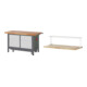 Set STIER Werkbank Premium mit abs. Fahrgestell, 2 Schubladen und 2...