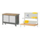 Set STIER Werkbank Premium mit abs. Fahrgestell, 3 Schubladen und 1...