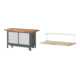 Set STIER Werkbank Premium mit abs. Fahrgestell, 3 Schubladen und 1...