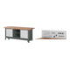 Set STIER Werkbank Premium mit abs. Fahrgestell, 2 Schubladen und 2...