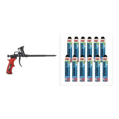 Set STIER Schaumpistole Expert + Soudal N. V. 1K-Pistolenschaum SOUDAFOAM-GUN 750 ml