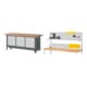 Set STIER Werkbank Premium mit abs. Fahrgestell, 3 Schubladen und 2...