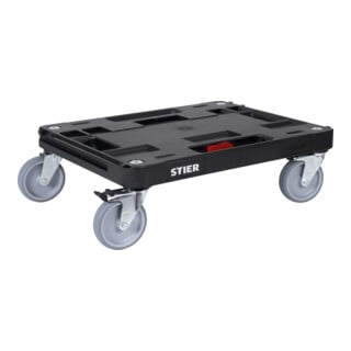 Set STIER Systainer-Kompressor SKT 160-8-6 ölfrei + Rollbrett RB BLACK-Edition + Druckluftschlauch SSDL-8/10