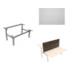 Set STIER Elektrisch h henverstellbares Gestell f r Team-Schreibtisch 501-88 160x80cm 65-125cm + Schreibtischplatte 160x80cm wei  + Trennwand f r Team-Schreibtisch 501-88 160x80cm-1
