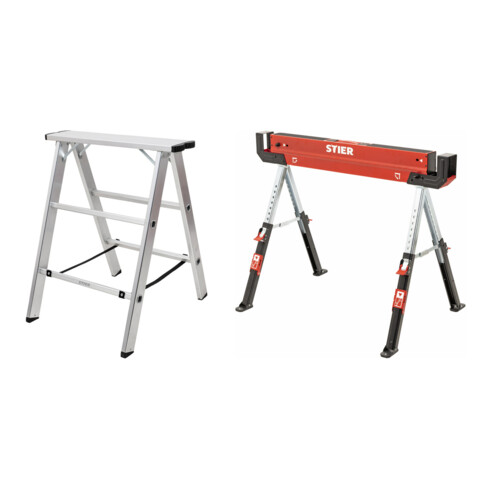 Set STIER Laser Entfernungsmesser SLE-100 100m mit Bluetooth-Funktion + STIER Digitaler Messschieber 150 mm + STIER Premium Wasserwaage mit Magnet und drei Libellen 1000 mm ±0,5 mm/m + STIER Zollstock 2m