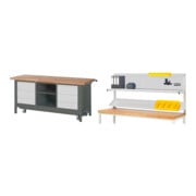 Set STIER Werkbank Premium mit abs. Fahrgestell, 6 Schubladen und einem...