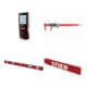 STIER Laser Entfernungsmesser SLE-100 100m mit Bluetooth-Funktion + STIER Digitaler Messschieber 150 mm + STIER Premium Wasserwaage mit Magnet und drei Libellen 1000 mm ±0,5 mm/m + STIER Zollstock 2m-1