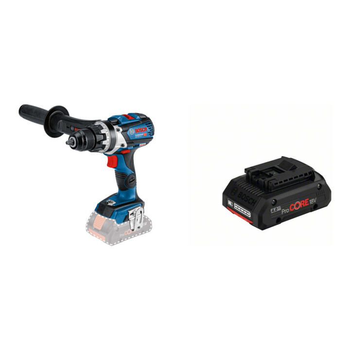 Set Bosch Akku-Bohrschrauber GSR 18V-110 C + Akkupack ProCORE 18 Volt, 4,0 Ah